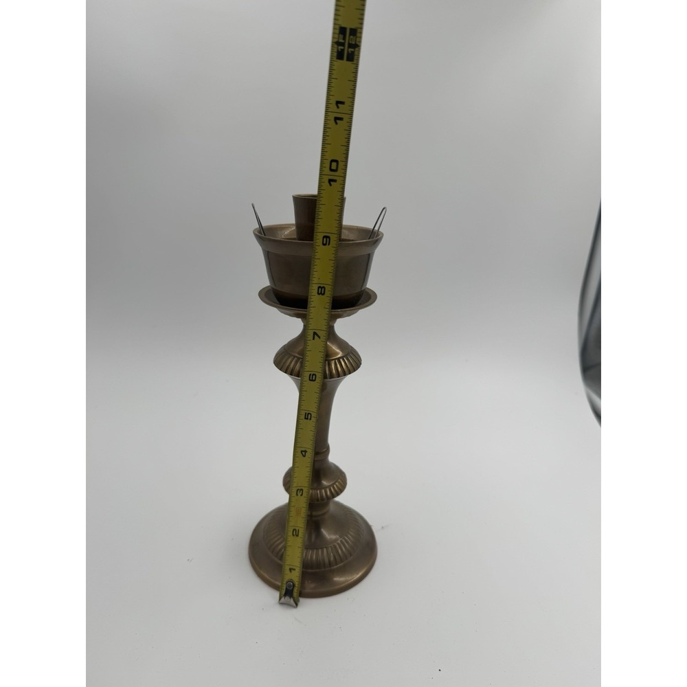 Vintage‎ Brass Candlestick Holder 9.5" Inch Tall - Picture 3 of 4